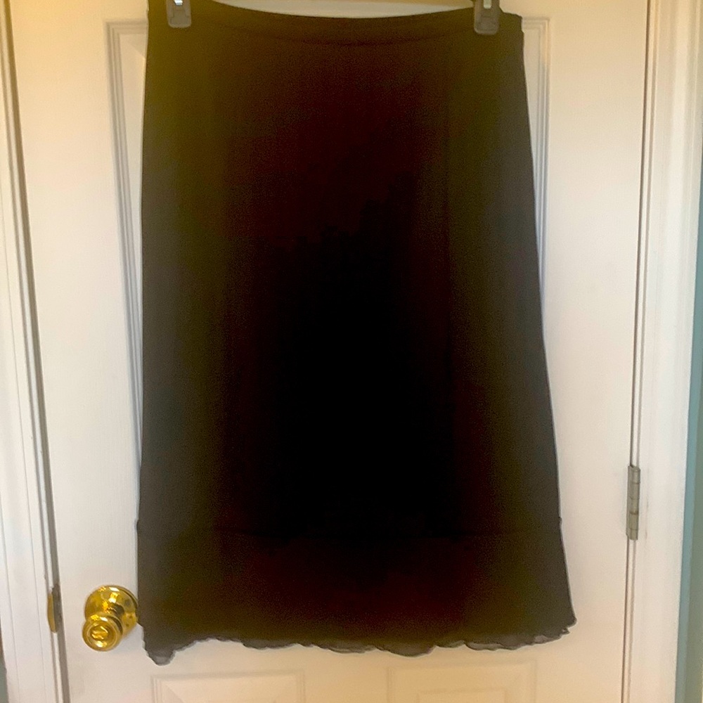 Emma James black skirt with toile and stretch